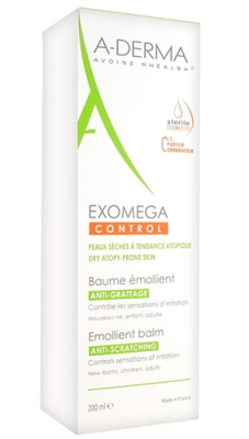 A-Derma Exomega Control emollient balm 200 ml. / А-Дерма Екзомега контрол балсам 200 мл.