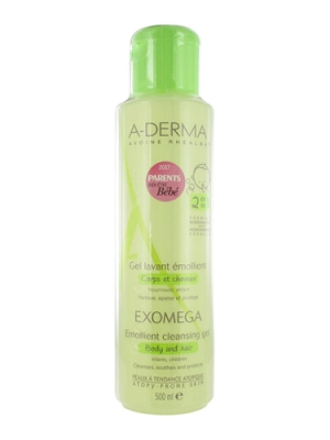 A-Derma Exomega control emollient cleansing gel 500 ml. / А-Дерма Екзомега контрол емолиентен почистващ гел 2 в 1 500 мл.