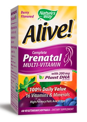 Alive Prenatal complete 60 capsules Nature's Way / Алайв Пренатал комплийт 60 капсули Nature's Way