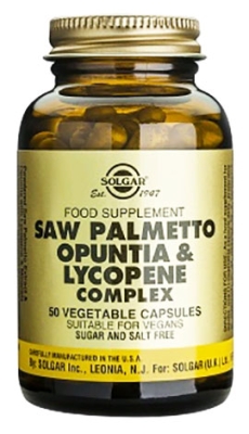 Solgar Saw Palmetto, Opuntia, Lycopene Complex 50 capsules / Солгар Сао Палмето, Опунция, Ликопен комплекс 50 капсули
