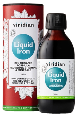 Liquid iron 200 ml Viridian / Органично течно Желязо с минерали и витамини 200 мл. Виридиан