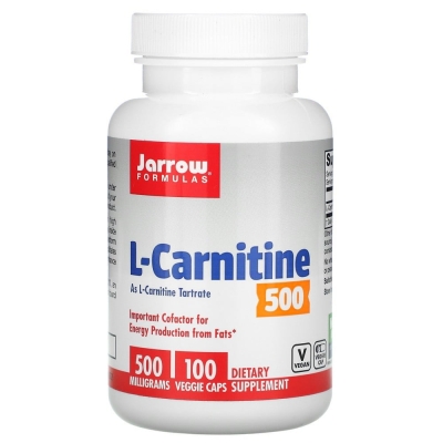 Jarrow Formulas L-Carnitine 500 mg 100 capsules / Джароу Формулас L-карнитин 500 мг. 100 капсули