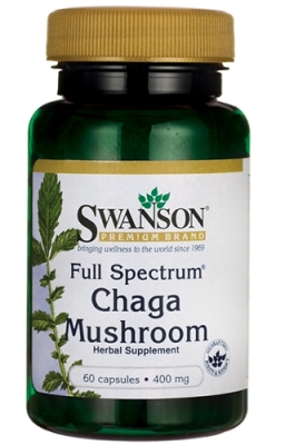 Swanson Full spectrum Chaga mushroom 400 mg 60 capsules / Суонсън Гъба чага фул спектрум 400 мг. 60 капсули