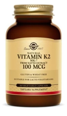 Vitamin K2 100 mcg 50 capsules Solgar / Витамин К2 100 мкг. 50 капсули Солгар