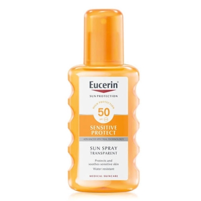 Eucerin Sun Protection Sensitive Protect Sun spray transparent SPF 50 200 ml. / Еуцерин Прозрачен слънцезащитен спрей за тяло SPF 50 200 мл.