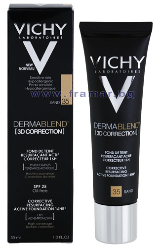 Vichy Dermablend 3D Correction For Oily Skin - 35 Sand 30 ml. / Виши ...