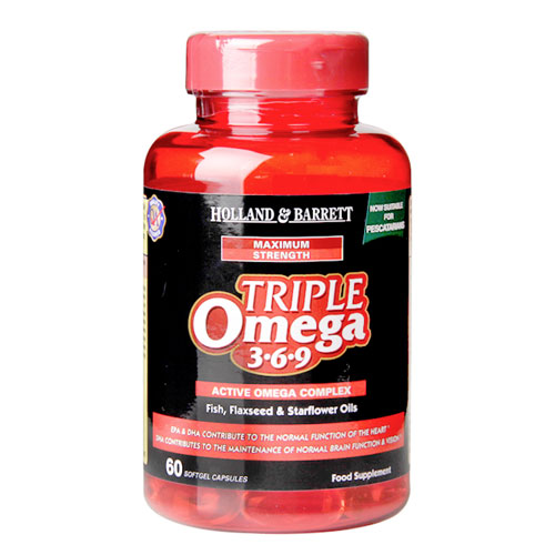 Triple Omega 369 60 capsules Holland & Barrett / Омега тройна сила 3
