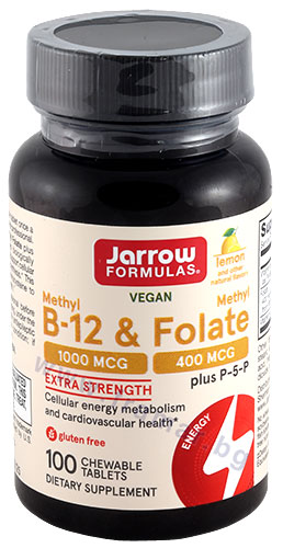 Jarrow Formulas Methyl B12 & methyl folate 100 lozenges / Джароу ...