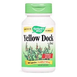 Yellow dock 500 mg. 100 capsul