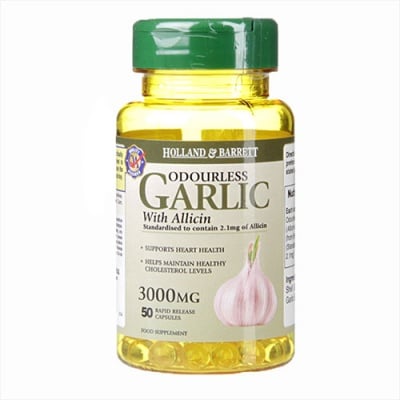 Odourless garlic with allicin