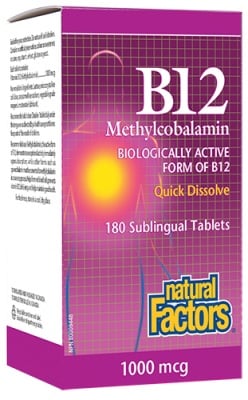 Vitamin B 12 1000 mcg 180 subl