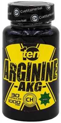 ТЕН АРГИНИН AKG капсули 1000 мг * 30 ЦВЕТИТА ХЕРБАЛ