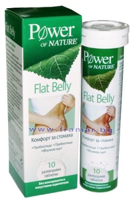 ПАУЪР ОФ НЕЙЧЪР ФЛАТ БЕЛИ КОМФОРТ ЗА СТОМАХА ефервесцентни таблетки * 10