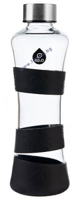 ЕКО СТЪКЛЕНА БУТИЛКА EQUA SQUEEZZ ЧЕРНО 550 мл