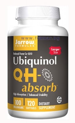 ДЖАРОУ ФОРМУЛАС УБИКВИНОЛ QH - АБСОРБ капсули 100 мг * 120