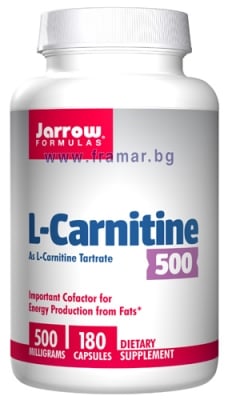 ДЖАРОУ ФОРМУЛАС L - КАРНИТИН капсули 500 мг * 180
