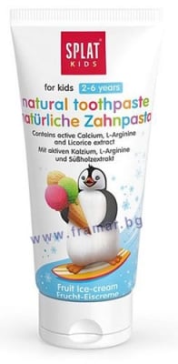 ПАСТА ЗА ЗЪБИ СПЛАТ С ВКУС НА ПЛОДОВ СЛАДОЛЕД ЗА ДЕЦА ОТ 2 ДО 6 ГОД. 50 мл