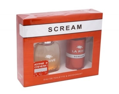 ЛА РИВ КОМПЛЕКТ SCREAM ТОАЛЕТНА ВОДА 90 мл. + ДЕЗОДОРАНТ 150 мл. ЗА МЪЖЕ 