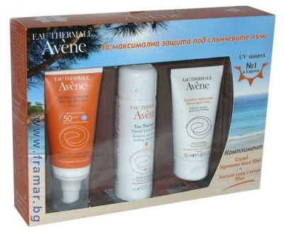 АВЕН КОМПЛЕКТ ЕМУЛСИЯ SPF 50+ ТЕРМАЛНА ВОДА 50 мл. + ЛОСИОН ЗА СЛЕД СЛЪНЦЕ 50 мл.