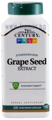 21 СЕНЧЪРИ ГРОЗДОВИ СЕМКИ ЕКСТРАКТ капсули * 200