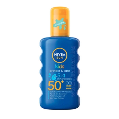 НИВЕА СЪН СЛЪНЦЕЗАЩИТЕН СПРЕЙ ЦВЕТЕН ЗА ДЕЦА SPF 50+ 200 мл