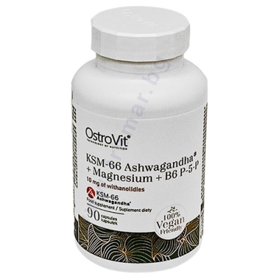ОСТРОВИТ KSM-66 АШВАГАНДА + МАГНЕЗИЙ + B6 P-5-P капсули * 90