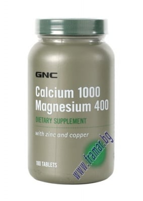 КАЛЦИЙ 1000 мг. МАГНЕЗИЙ капс. 400 мг. * 180 GNC