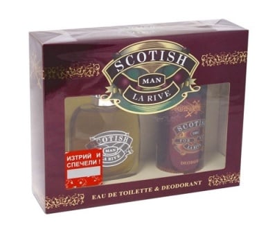 ЛА РИВ КОМПЛЕКТ SCOTISH ТОАЛЕТНА ВОДА 90 мл. + ДЕЗОДОРАНТ 150 мл. ЗА МЪЖЕ 