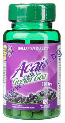 АКАЙ БЕРИ СЪС ЗЕЛЕН ЧАЙ таблетки * 120 HOLLAND & BARRETT