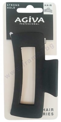 АГИВА ПРО ШНОЛА ЗА КОСА МАТ ЧЕРНА 10.5 см PC-105A