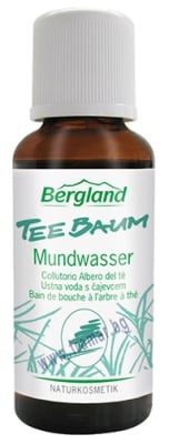 БЕРГЛАНД ВОДА ЗА УСТА - КОНЦЕНТРАТ С МАСЛО ОТ ЧАЕНО ДЪРВО, ГРАДИНСКИ ЧАЙ И МЕНТА 30 мл