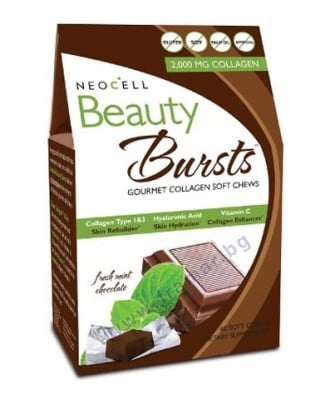 БЮТИ БЪРСТ - ГУРМЕ КОЛАГЕНОВИ БОНБОНИ ШОКОЛАД И МЕНТА * 60 NEOCELL USA