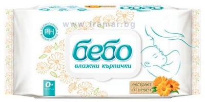 БЕБО МОКРИ КЪРПИ С ЕКСТРАКТ ОТ НЕВЕН * 64