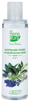 БЕНЕ ПУРА НАТУРАЛЕН ТОНИК ЗА ПРОБЛЕМНА КОЖА 2 В 1 180 мл