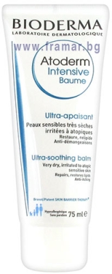 Bioderma Atoderm Intensive baume 75 ml. / Биодерма Атодерм Интензивен балсам за много суха, раздразнена и атопична кожа 75 мл.