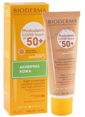 БИОДЕРМА ФОТОДЕРМ COVER TOUCH SPF 50+ ЗЛАТИСТ ЦВЯТ 40 г