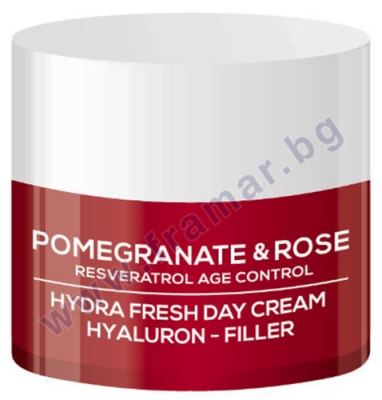 БИОФРЕШ VIA NATURAL POMEGRANATE & ROSE НЕЖЕН ХИДРАТИРАЩ ДНЕВЕН КРЕМ ЗА ЛИЦЕ 50 мл