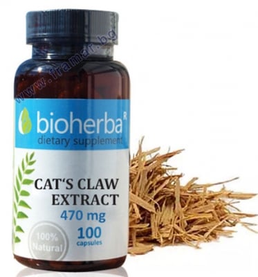 БИОХЕРБА КОТЕШКИ НОКЪТ ЕКСТРАКТ капсули 470 мг. * 100