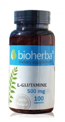 БИОХЕРБА L-ГЛУТАМИН капсули 500 мг * 100