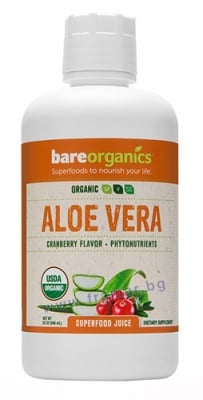 БИОВЕА АЛОЕ ВЕРА 100% СОК С ВКУС НА ЧЕРВЕНА БОРОВИНКА 946 мл.