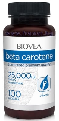 БИОВЕА БЕТА КАРОТИН капсули 25 000 IU * 100