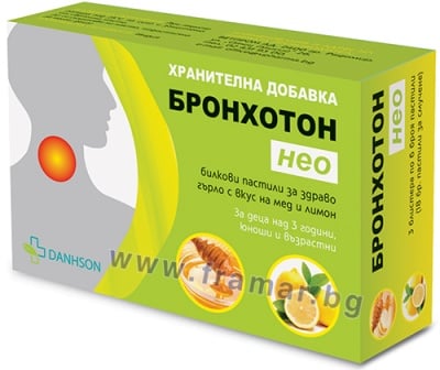 БРОНХОТОН НЕО МЕД И ЛИМОН пастили * 18 ДАНСОН