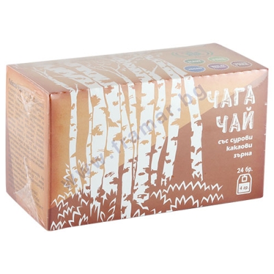 ЧАЙ ФИЛТЪР ЧАГА СЪС СУРОВИ КАКАОВИ ЗЪРНА * 24