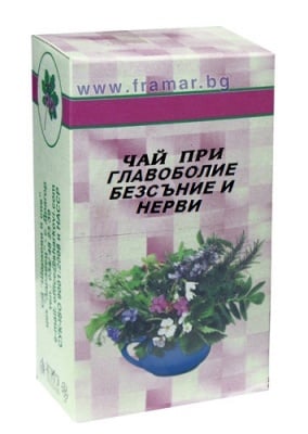 ЧАЙ ПРИ ГЛАВОБОЛИЕ, БЕЗСЪНИЕ И НЕРВИ 50 гр.