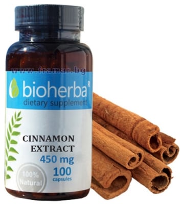 БИОХЕРБА КАНЕЛА ЕКСТРАКТ 270мг капсули * 100