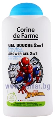 КОРИН ДУШ ГЕЛ СПАЙДЪРМЕН ЗА КОСА И ТЯЛО 250 мл