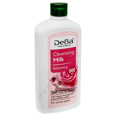 ДЕВА NATURAL BEAUTY ПОЧИСТВАЩО ТОАЛЕТНО МЛЯКО ЗА ЛИЦЕ С НАР И РОЗА 500 мл