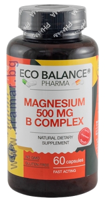 ЕКО БАЛАНС МАГНЕЗИЙ 500 мг + B КОМПЛЕКС капсули * 60