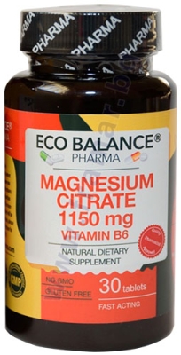 ЕКО БАЛАНС МАГНЕЗИЕВ ЦИТРАТ + ВИТАМИН B6 таблетки * 30