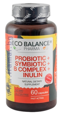 ЕКО БАЛАНС ПРОБИОТИК + СИНБИОТИК + B КОМПЛЕКС + ИНУЛИН капсули * 60